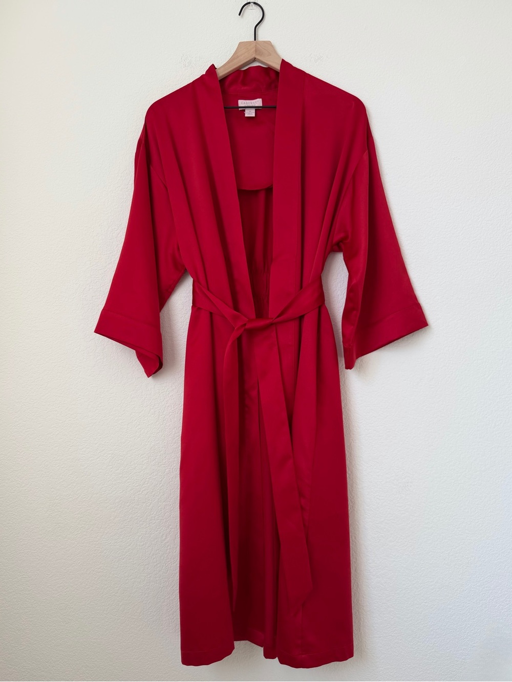 Cabernet by Sleep Sense Deep Red Women’s Robe with Waist Tie Size Medium